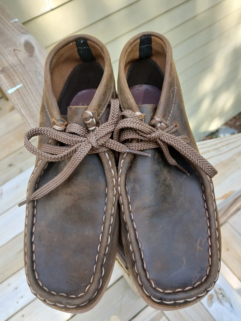Clarks Brown Kids Leather Moccasin Shoes
